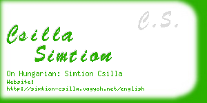 csilla simtion business card